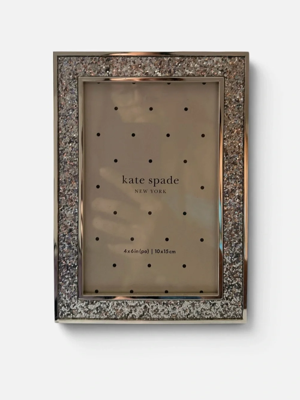 kate spade Silver Glitter Rectangle Photo Frame